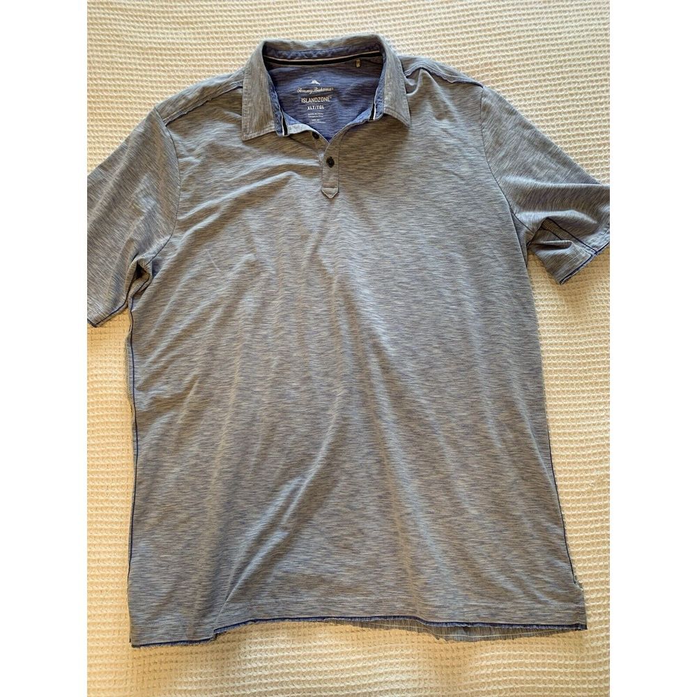 Tommy Bahama Shirt Mens XL Light Blue Polo‎ Island Zone Performance Lightweight